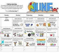 Image result for June Calendar School