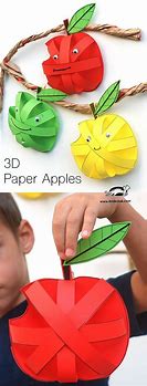 Image result for 3D Apple Crafts for Kids