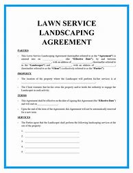 Image result for Example of a Lawn Care Contract