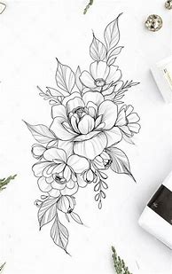 Image result for Cool Flower Tattoo Sketches