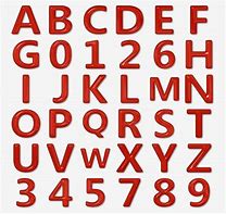 Image result for Red Alphabet Letters