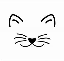 Image result for Free SVG Outline of Cat Face