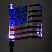 Image result for American Flag with Solar Light