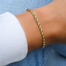 Image result for Gold Rope Chain Bracelet