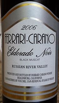 Image result for Ferrari Carano Black Muscat Eldorado Noir
