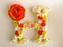 Image result for Letter H with Flowers