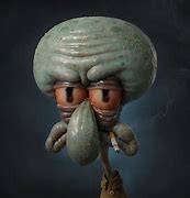 Image result for Squidward Smiling but Scary