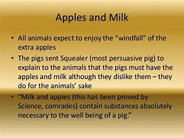 Image result for Milk and Apple's Animal Farm