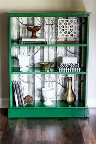 Image result for Bookshelves with Painted Backs
