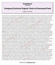 Image result for Compare and Contrast Outline Food