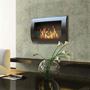 Image result for Wall Mounted Glass Fireplace