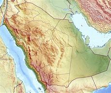 Image result for Saudi Arabia Topographic Map