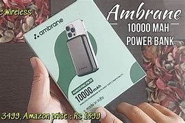Image result for Ambrane 10000mAh Magnetic Wireless Power Bank