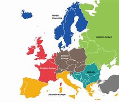 Image result for Europe Regions by Geographical Location