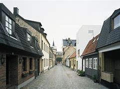 Image result for White Town House with Street