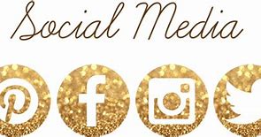 Image result for Gold Instagram Facebook and Twitter in White Background Logo