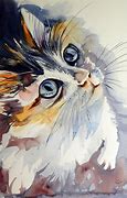 Image result for How to Paint a Watercolor Cat