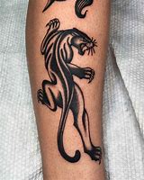 Image result for Traditional Crawling Panther Tattoo