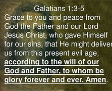 Image result for Galatians 1:3-5