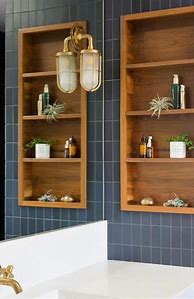 Image result for Small Bathroom Storage Shelves