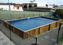 Image result for Permanent Rectangular Above Ground Pools