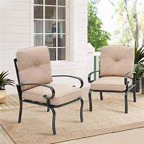 Image result for Metal Patio Chairs with Cushions