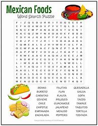 Image result for Mexico Word Search