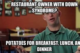 Image result for Down Syndrome Breakfast Meme
