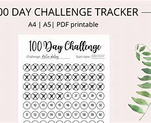 Image result for 100 Day Challenge Tracker Habit PDF
