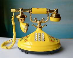 Image result for Yellow Landline Phone