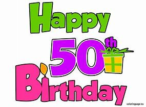 Image result for Happy 50th Birthday Clip Art