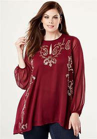 Image result for Plus Size Silk Tunic Tops