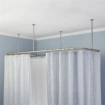 Image result for Suspended Shower Curtain Rod