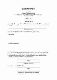 Image result for Blank Gift Deed