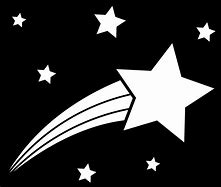 Image result for Shooting Star Clip Art Black and White