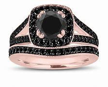 Image result for Rose Gold and Black Wedding Rings