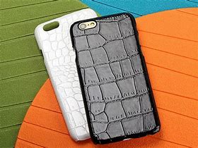 Image result for iPhone 6 6s Leather Flip Top Case Black Croc Pattern