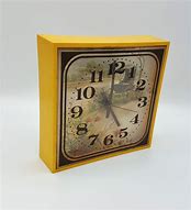 Image result for Square Yellow Kitchen Wall Clocks