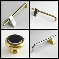 Image result for Brass and Chrome Cabinet Knobs