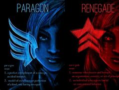 Image result for Mass Effect Renegade vs Paragon