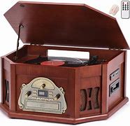 Image result for Wood Boombox CD Cassette