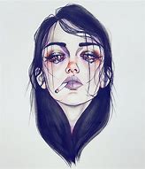 Image result for Sad Aesthetic Tumblr Girl Drawing