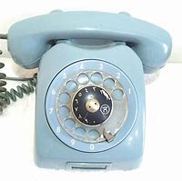 Image result for Light Blue Rotary Phone