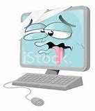 Image result for Sick Computer Cartoon