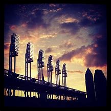 Image result for Downtown Cleveland Sunset Progressive Field