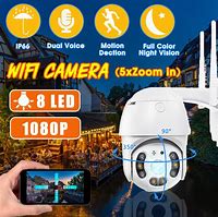 Image result for Battery Operated Wireless Color Night Vision IP PTZ 100X Zoom Camera