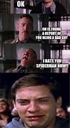 Image result for Peter Parker Crying Meme