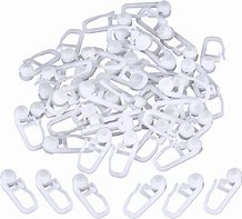 Image result for White Plastic Curtain Hooks