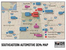Image result for Car Factories in Wahsigton Map