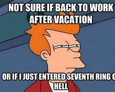 Image result for Funny Back to Work After Vacation Meme